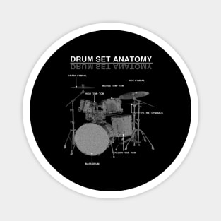 Drum Set Anatomy Drummer Music Band Magnet